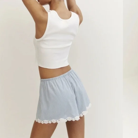 Reformation Marley Short In Bueno Stripe - Size XL